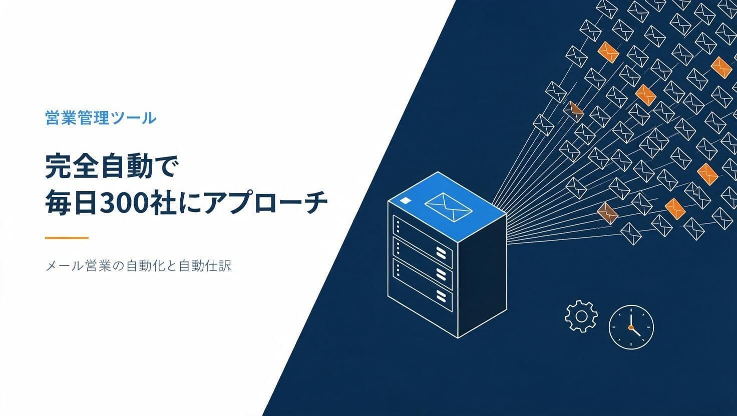 完全自動で毎日300社にアプローチする営業管理ツールの紹介